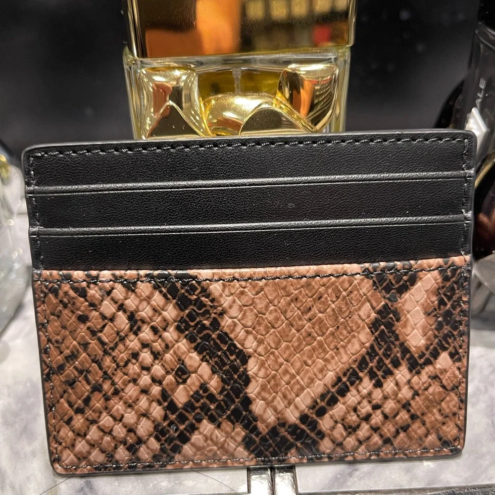 MICHAEL KORS Cyrus Snake Embossed Tall Card Case
Driftwood 
NWT - Picture 6 of 16